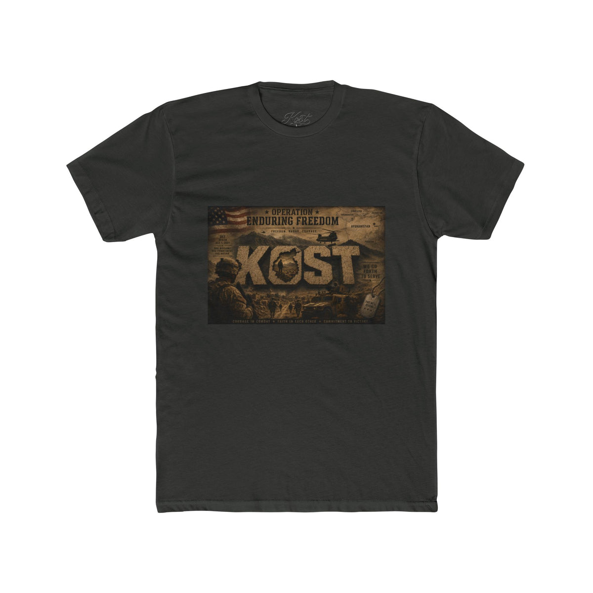 KOST Vintage Military Tee — Enduring Freedom Graphic Shirt
