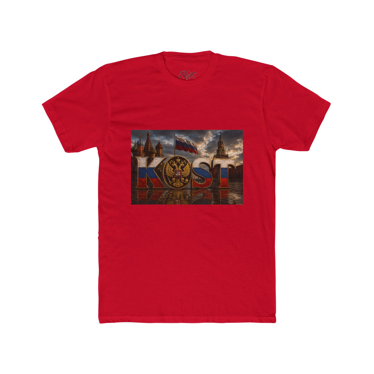 Russia Skyline Graphic Tee — Moscow Cityscape with Double-Headed Eagle