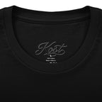KOST Colorful Smoke Graphic Tee — Vibrant Abstract Lettering T-Shirt