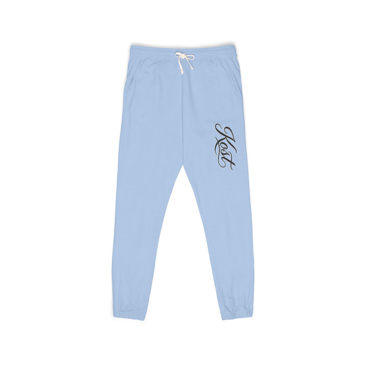 Embroidered 'Nice' Fleece Sweatpants – Soft Garment-Dyed Joggers