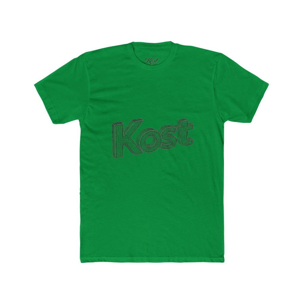 Kost 3D Script Tee — Vintage Wireframe Logo T-Shirt