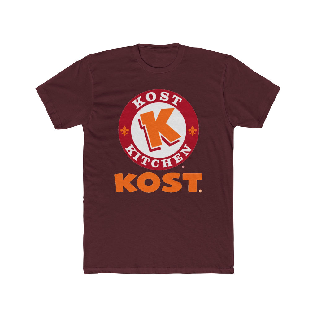 T-Shirt — Kost Kitchen Logo Tee (KOST) | Retro Orange & Red Restaurant Shirt