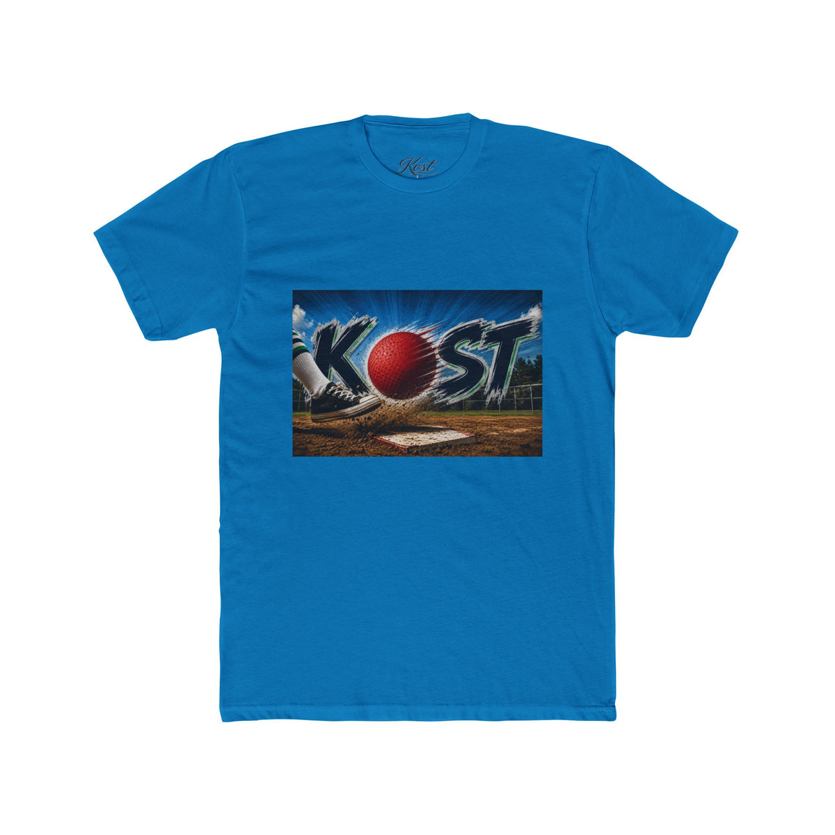 Baseball Graphic Tee — "KOST" Red Ball Field Design