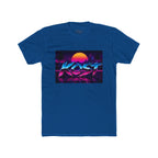 Retro Sunset "ROST" Graphic Tee — 80s Vaporwave Palm Beach T-Shirt