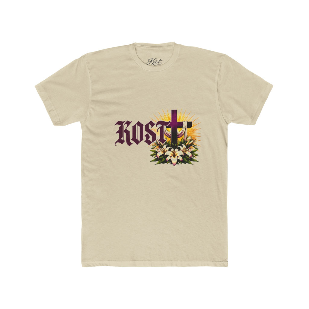 KOSTU Floral Cross Graphic T-Shirt