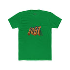 Retro 3D 'KOST' Graphic Tee — Vintage Orange Shadow Cotton T-Shirt