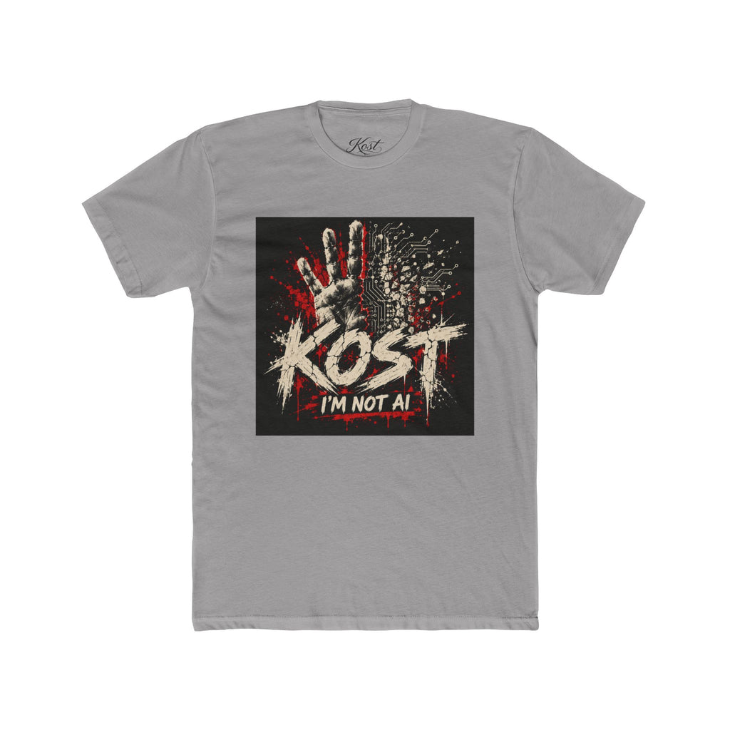 T-Shirt — KOST "I'm Not Al" Graphic Tee (Handprint Horror Design)