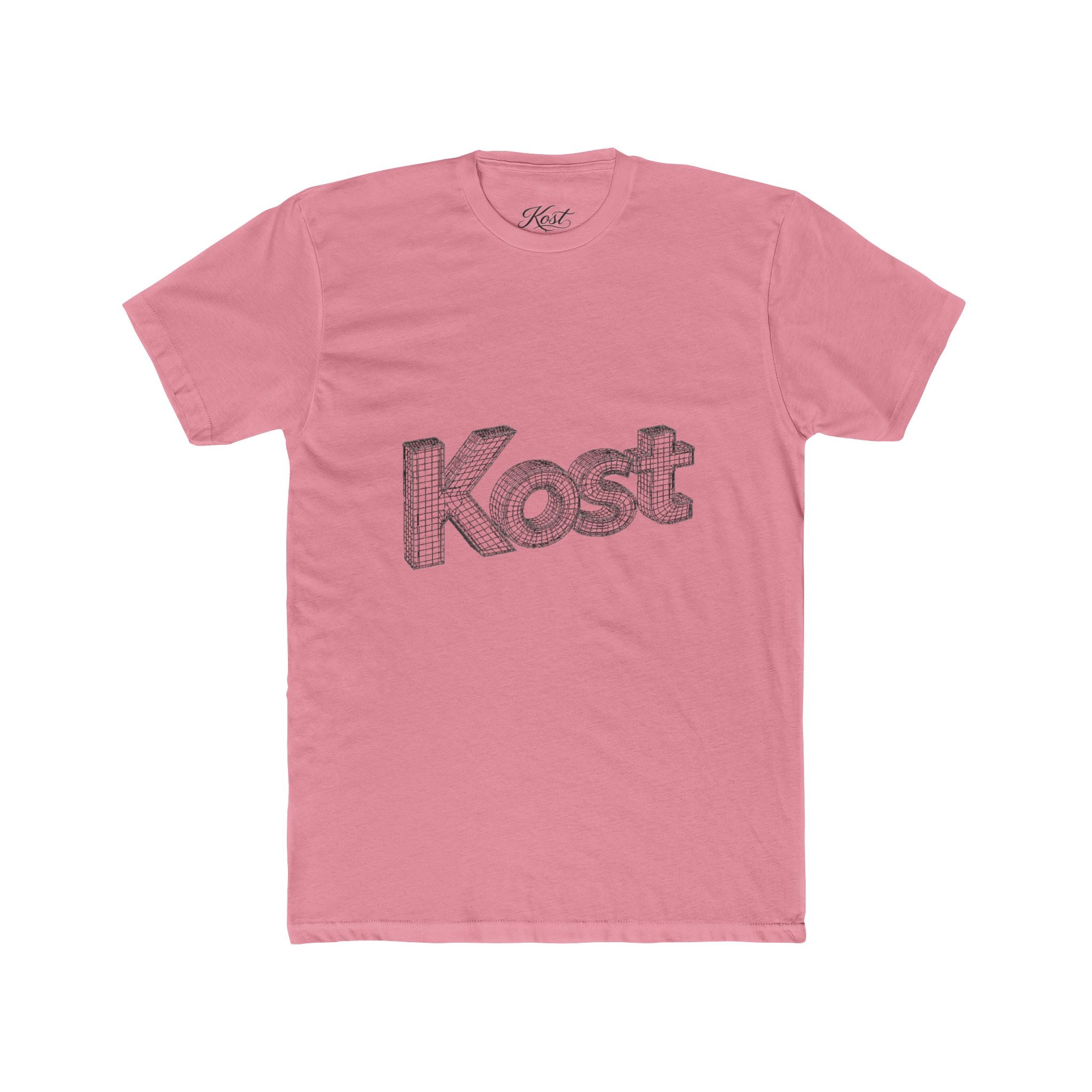 Kost 3D Script Tee — Vintage Wireframe Logo T-Shirt