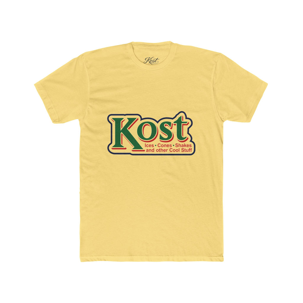 Kost Logo Crew T-Shirt — Retro Grocery Style Graphic Tee