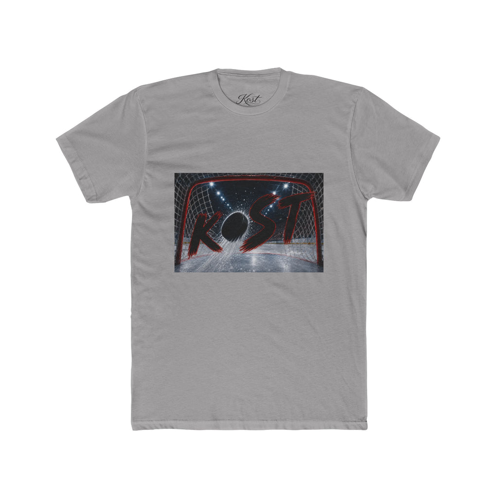 Retro Hockey Rink Graphic Tee — 'KO' Puck Design