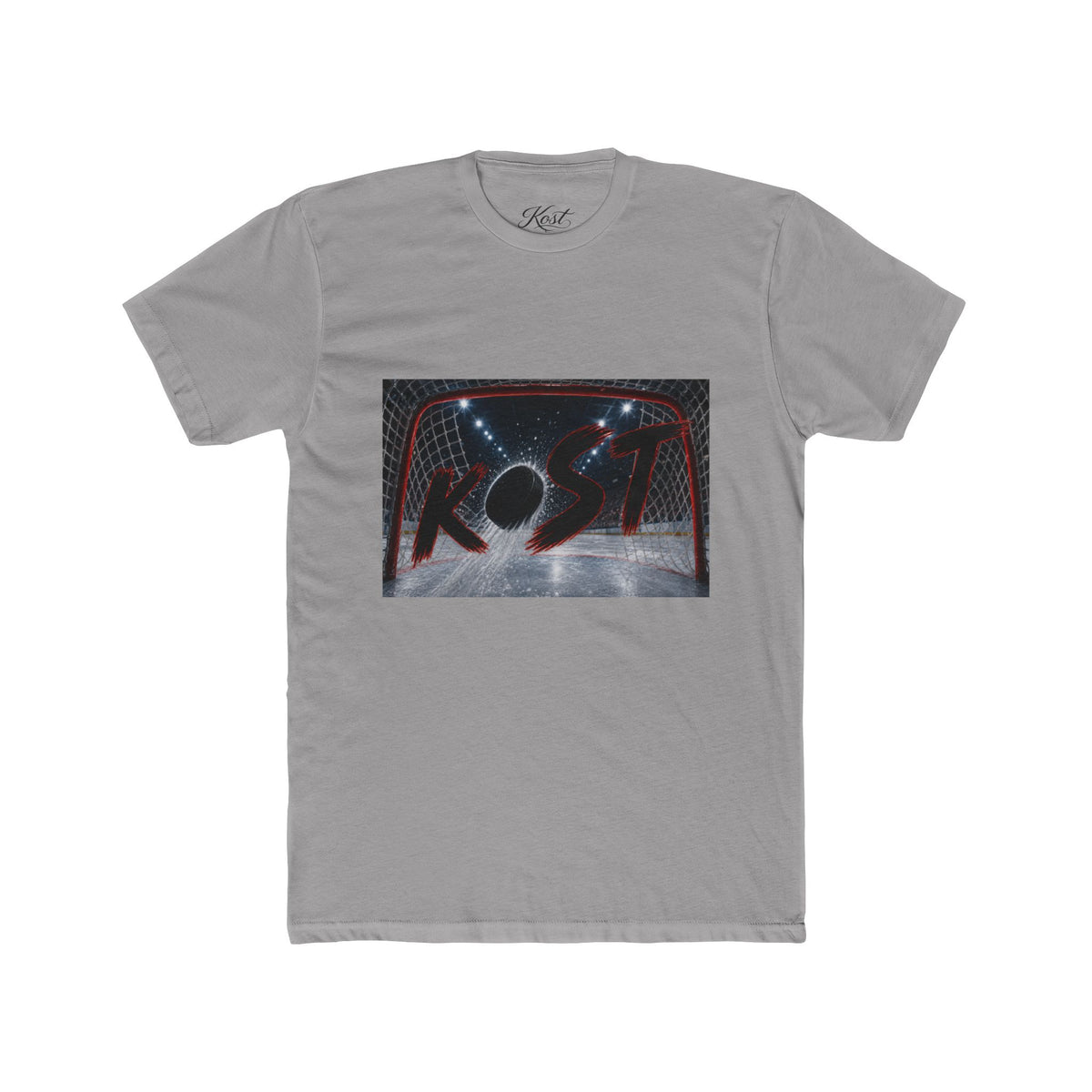 Retro Hockey Rink Graphic Tee — 'KO' Puck Design
