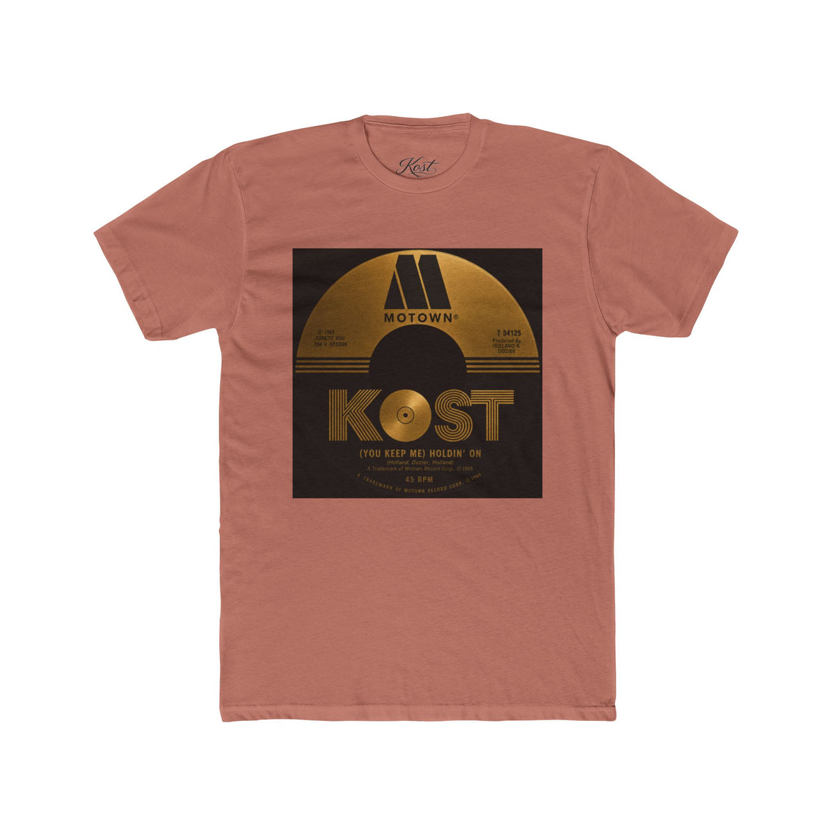 Vinyl Record Graphic Tee — "KOST" Retro Motown Design