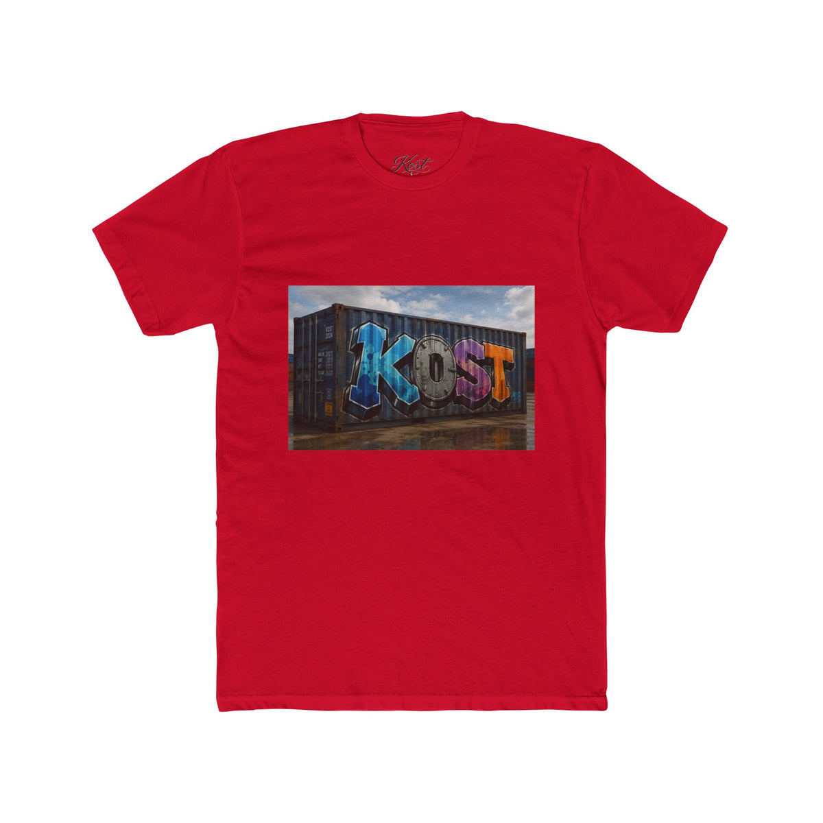 Graffiti 'Kost' Street Art Tee — Urban Container Mural T-Shirt