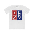 KOST Domino Logo Tee — Retro Red & Blue Graphic T-Shirt