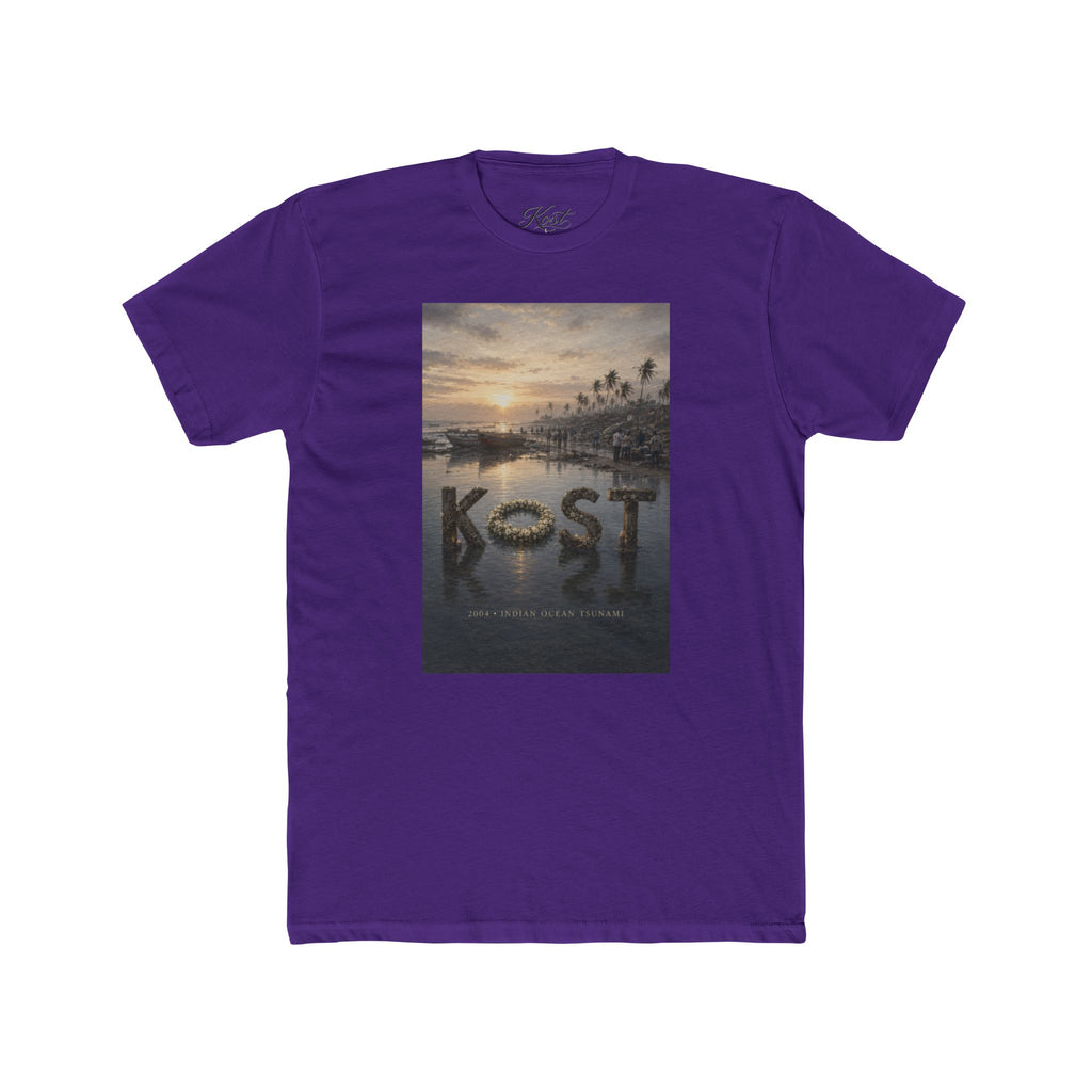 KOST Tropical Sunset Photo Tee — Palm Trees Beach Sunset Graphic T-Shirt