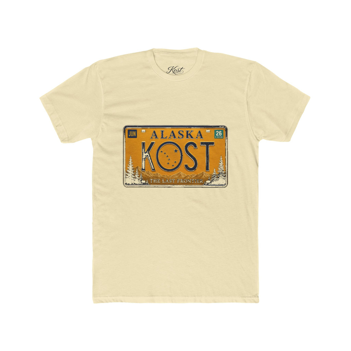 Alaska License Plate Tee — 'KOST' Vintage State Pride T-Shirt