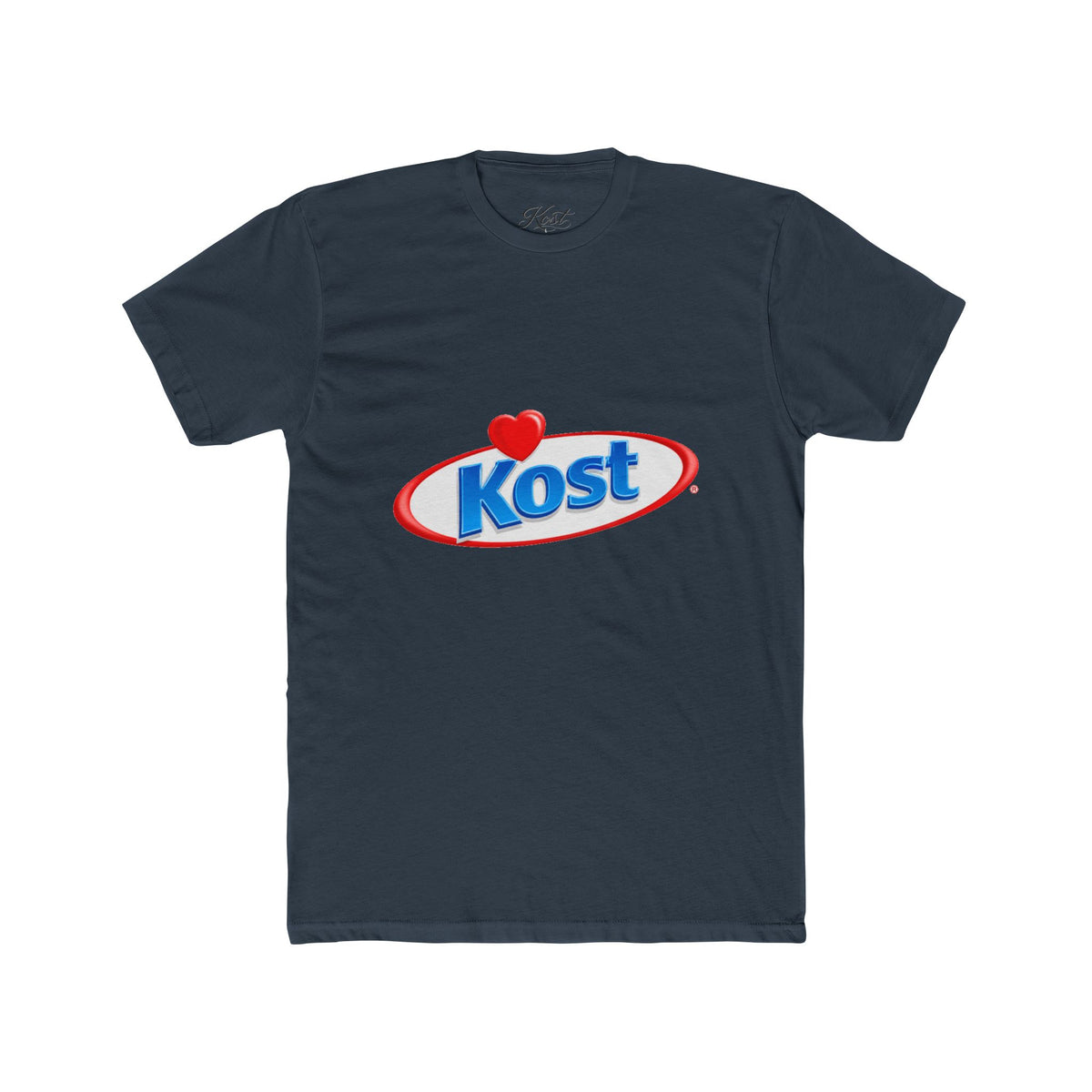 Kost Logo Tee — Retro Heart Emblem Graphic T‑Shirt