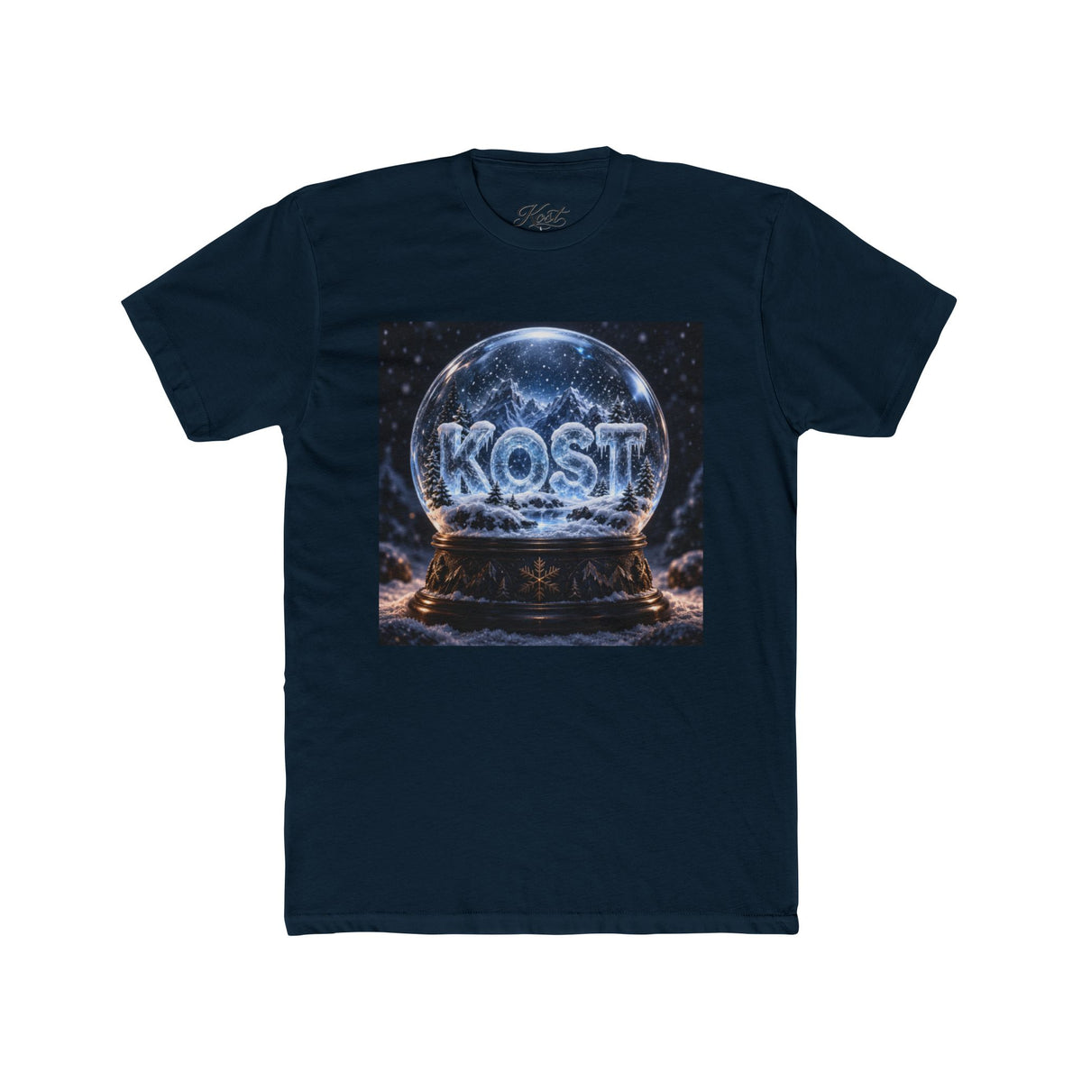 KOST Snow Globe Graphic Tee — Vintage Holiday Winter Scene T-Shirt
