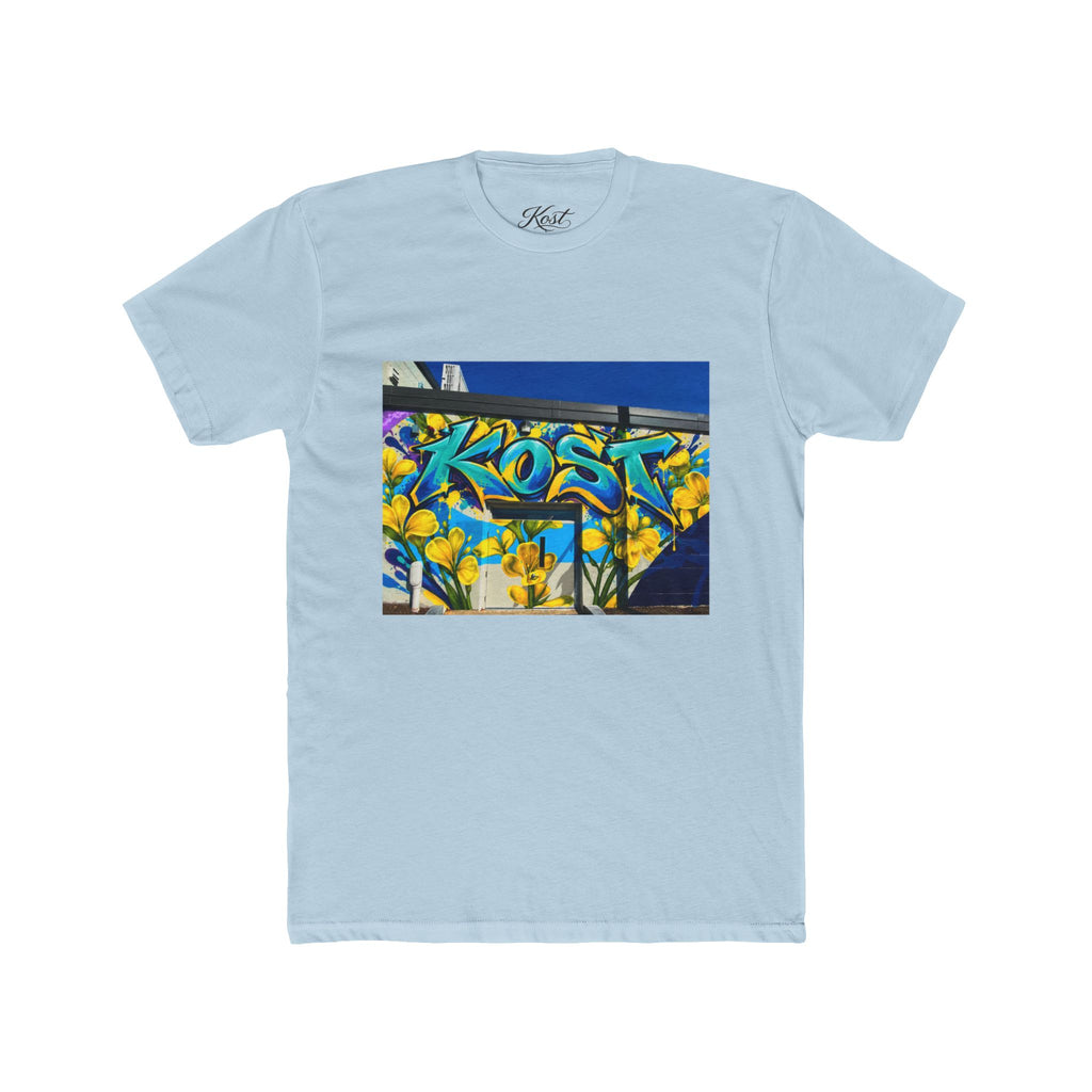 Graffiti 'KOST' Crew Tee — Urban Street Art Floral Graphic T-Shirt