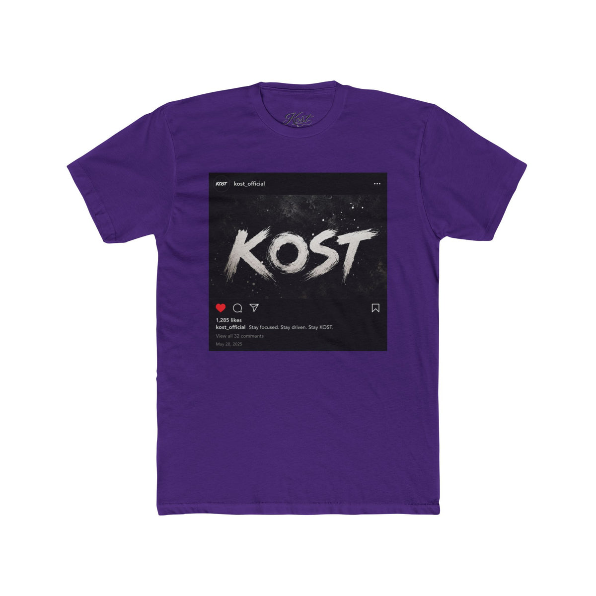 KOST Graphic Tee — Bold Script Social Post Design