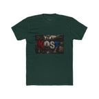 KOST Vintage Band Tee — Distressed Red, White & Blue Music Graphic