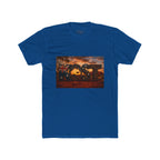 Aussie Sunset Coast T-Shirt — "Aussie" Kangaroo & Boomerang Beach Graphic Tee