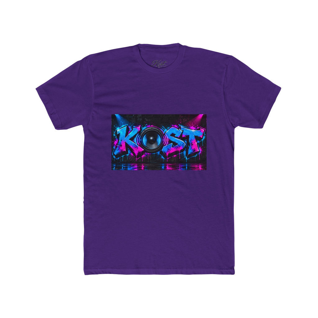 KOST Neon DJ Speaker Graphic T‑Shirt — Retro Vaporwave Music Tee