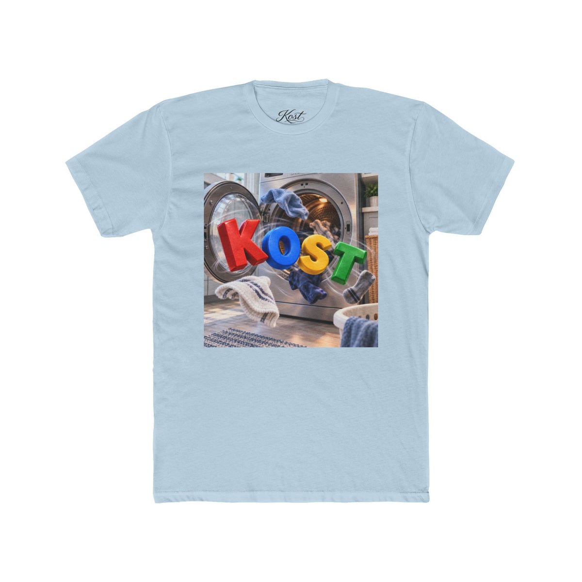 KOST Laundry Graphic Tee — Colorful Retro Washing Machine Design