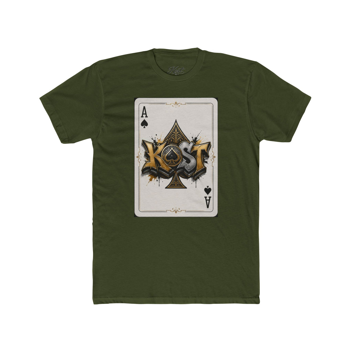 Ace of Spades Graphic Tee — Gold Foil Playing Card Design