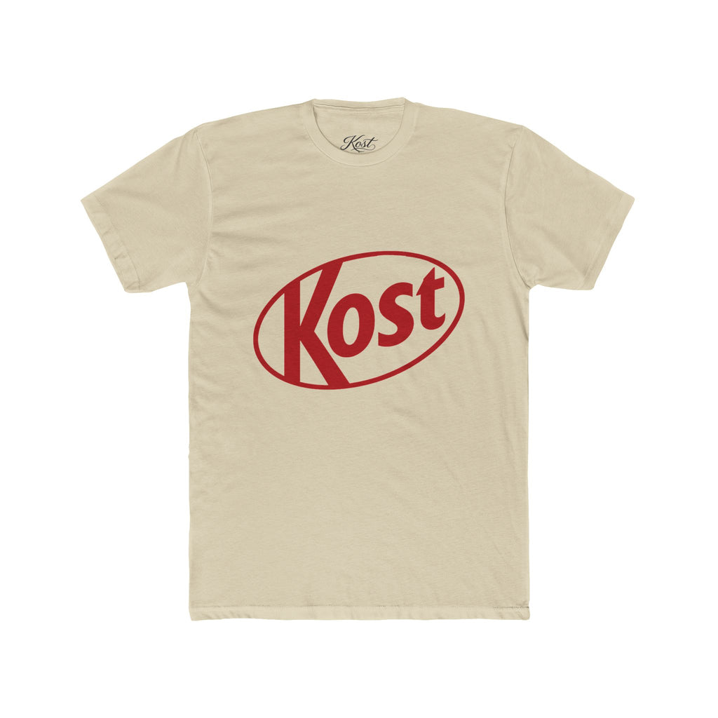 Kost Logo Tee — Retro Red Graphic Crew T‑Shirt