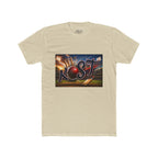 Rost Cityscape Crew Tee — Retro Neon Script Graphic T-Shirt
