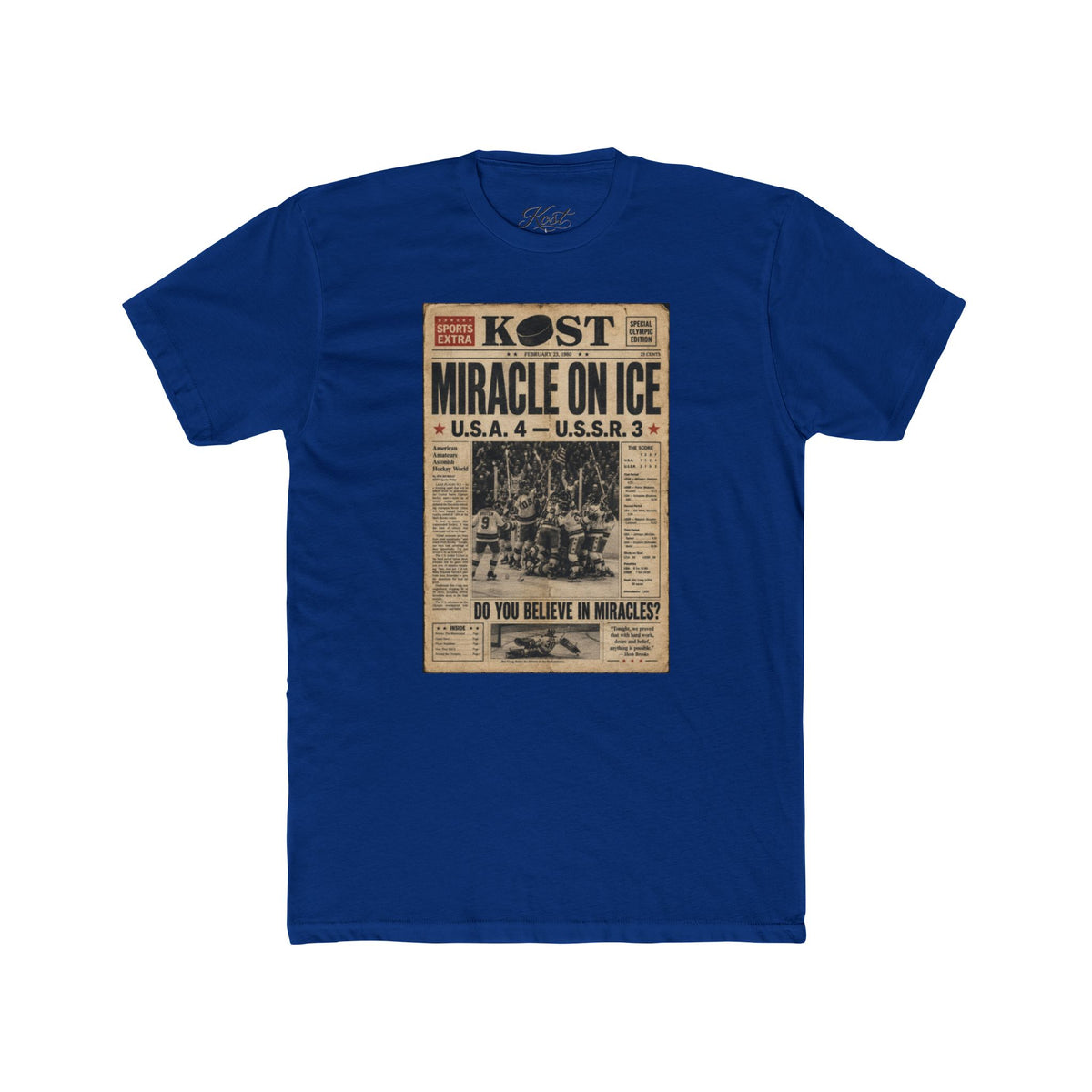Miracle on Ice Vintage Newspaper T‑Shirt