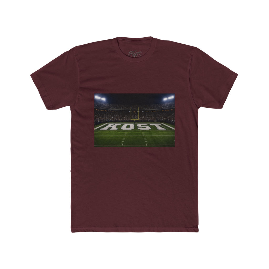 Football Stadium Field Photo Tee — 'KOST' Endzone Graphic