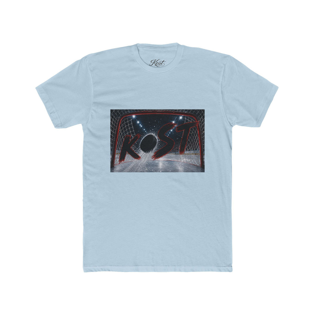 Retro Hockey Rink Graphic Tee — 'KO' Puck Design