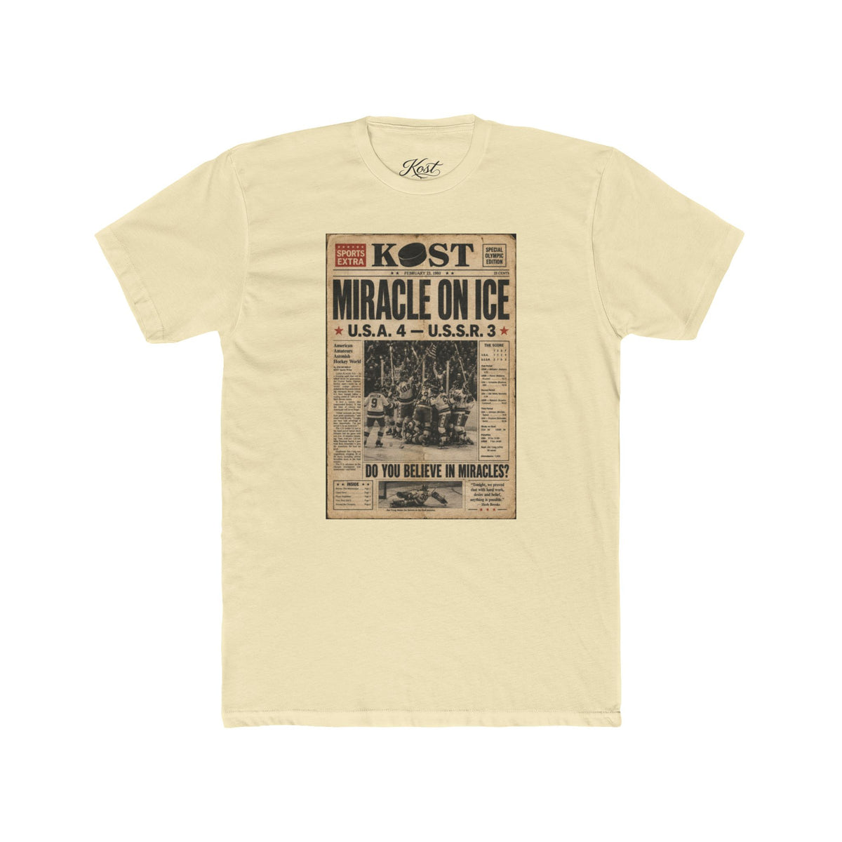 Miracle on Ice Vintage Newspaper T‑Shirt