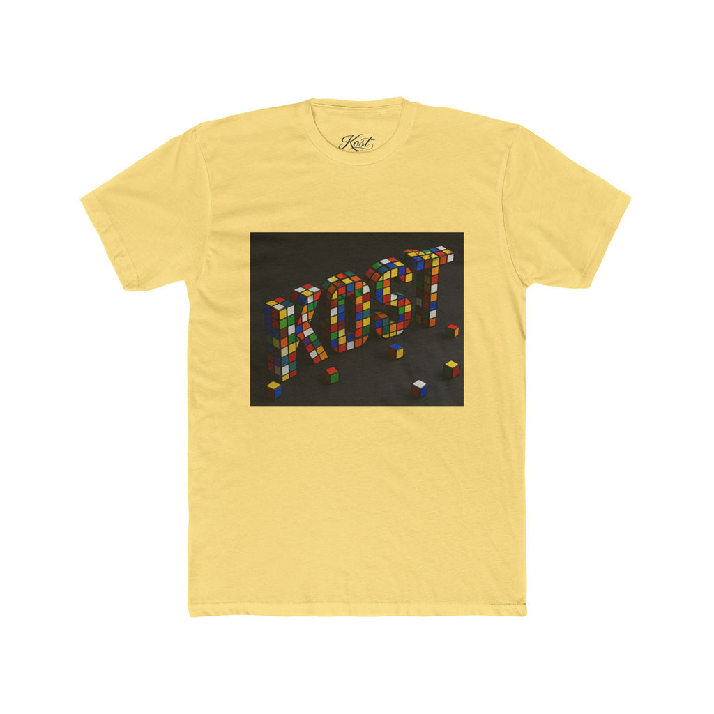 LOST Rubik Block Graphic Tee — Retro Puzzle Typography T‑Shirt