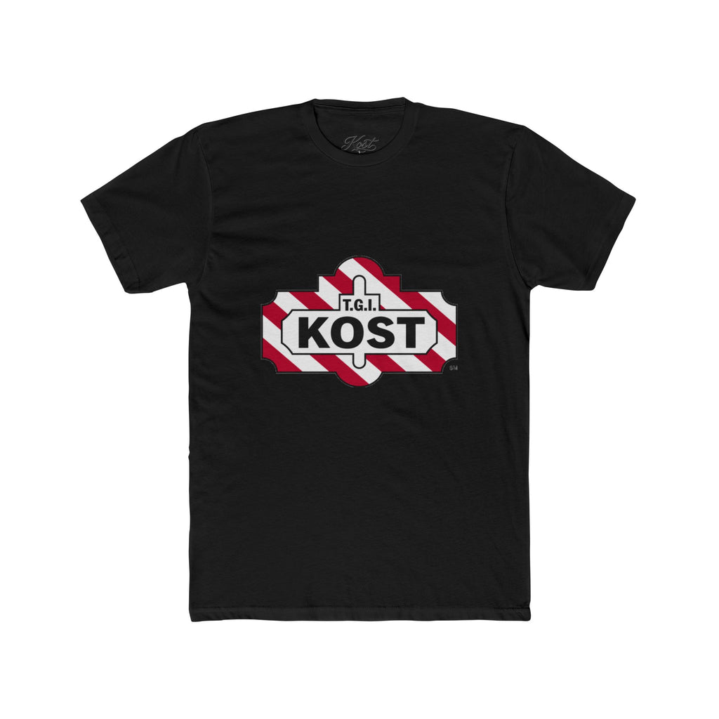 KOST Logo Tee — Retro Candy-Stripe Graphic T-Shirt