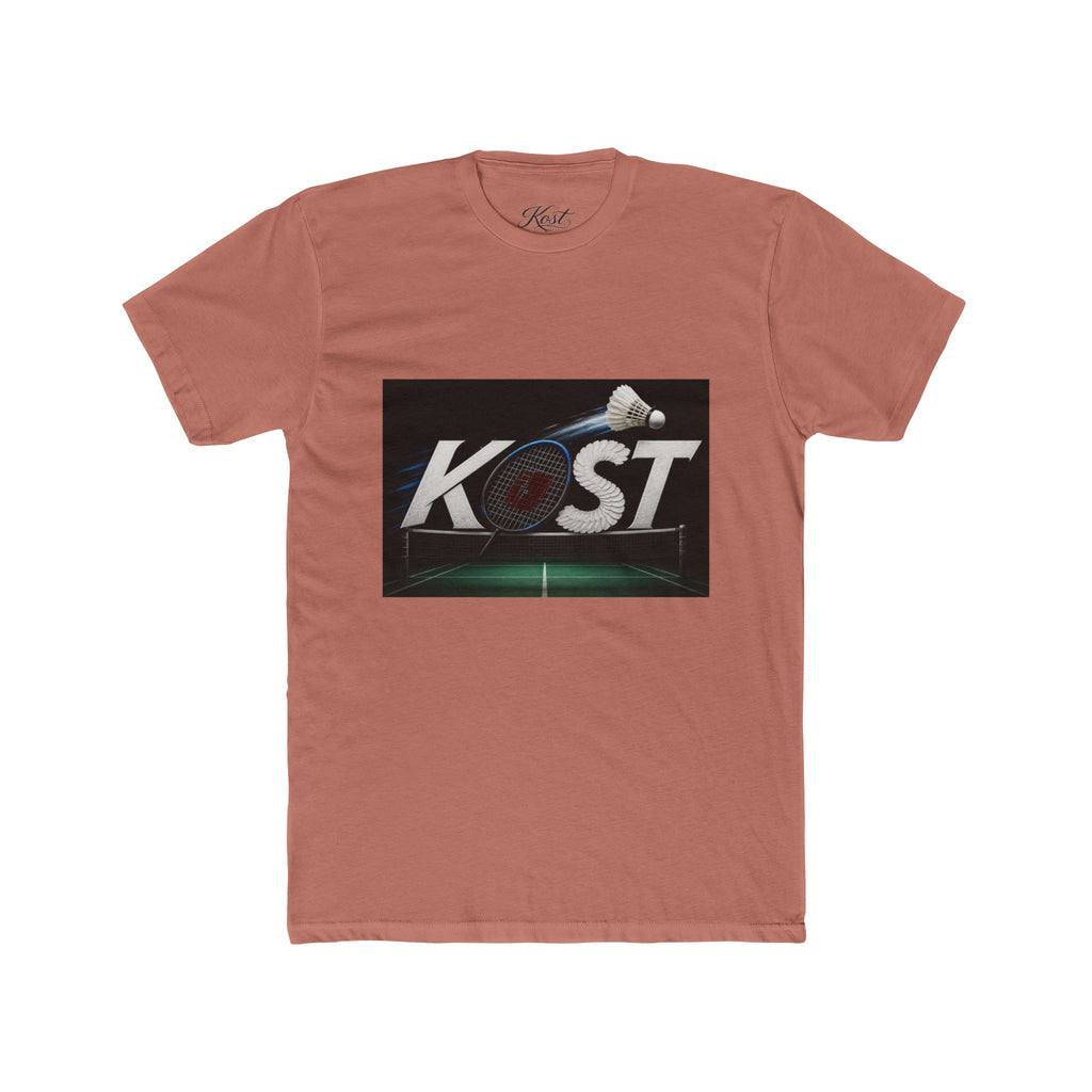 Badminton KOST Graphic Tee — Shuttlecock Court Logo T-Shirt