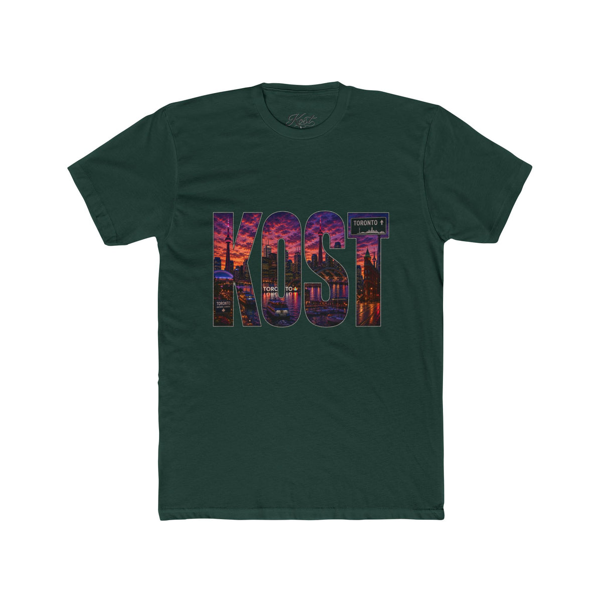 KOST Cityscape Logo Tee — Sunset Skyline Graphic T-Shirt