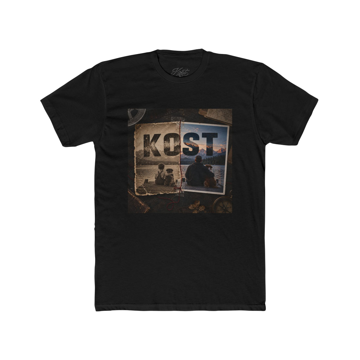 KOST Vintage Collage Tee — Retro Roadtrip Graphic T-Shirt