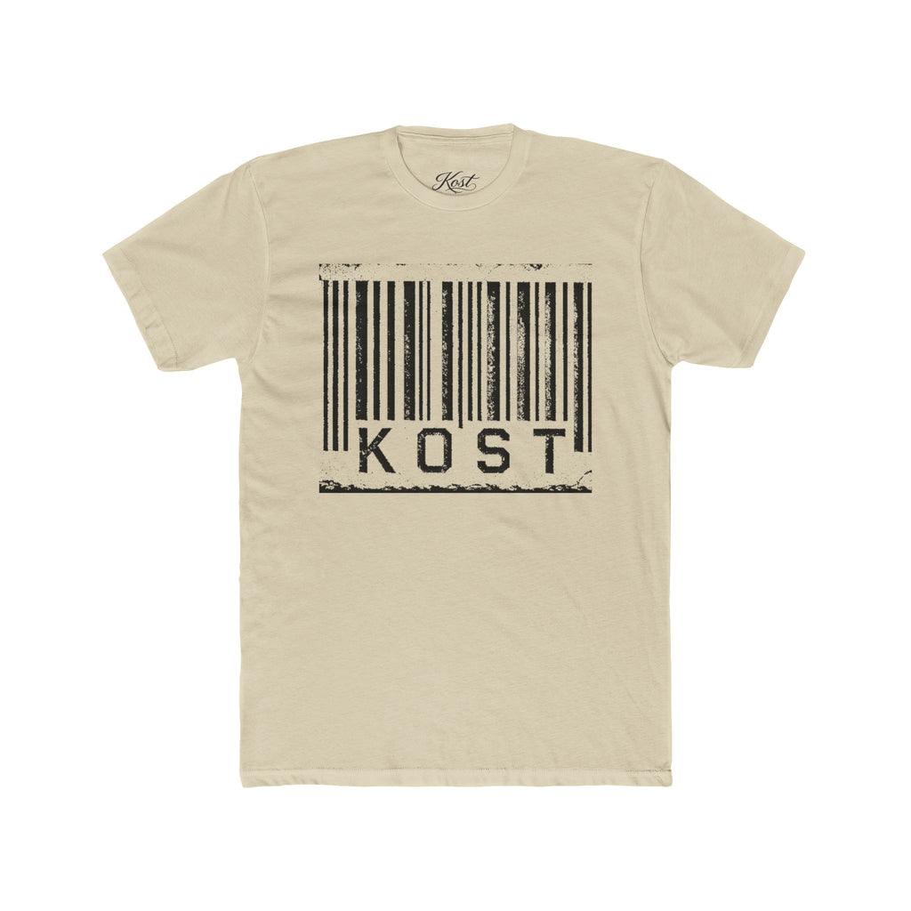 KOST Barcode Graphic Tee — Distressed Industrial Streetwear T‑Shirt