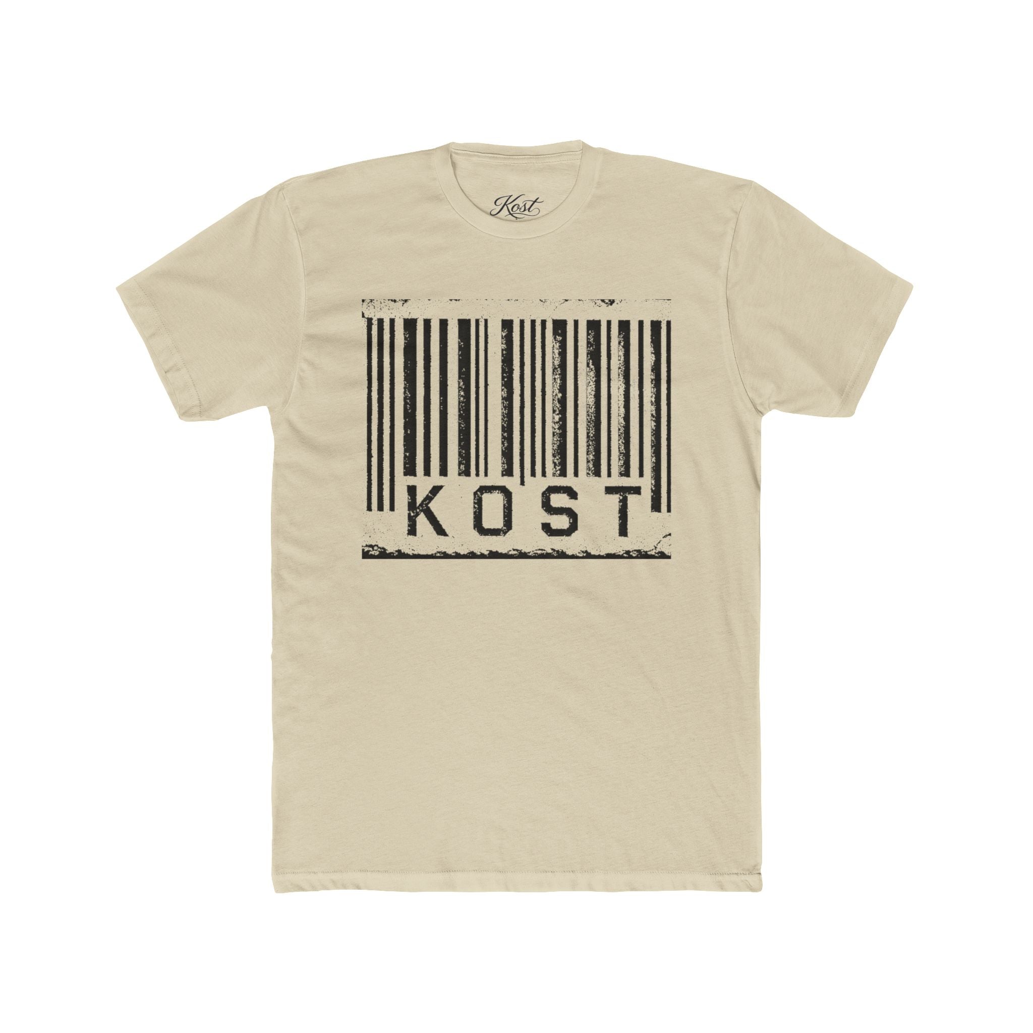 KOST Barcode Graphic Tee — Distressed Industrial Streetwear T‑Shirt