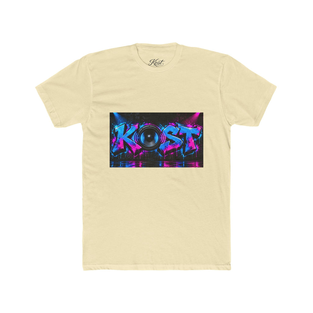 KOST Neon DJ Speaker Graphic T‑Shirt — Retro Vaporwave Music Tee