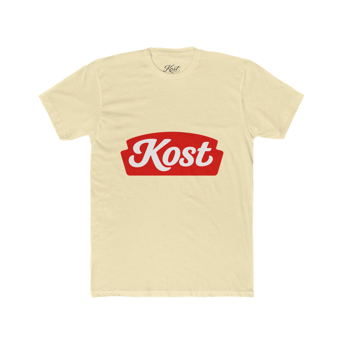 Kost Logo Tee — Retro Red Script Graphic T-Shirt