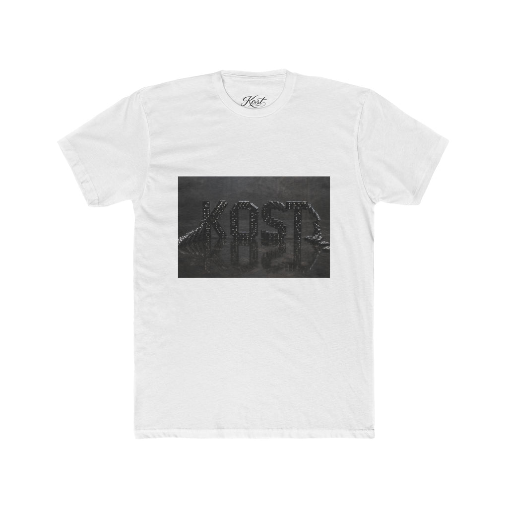 Vintage Black Washed 'KOST' Graphic Tee — Distressed Streetwear Cotton T-Shirt