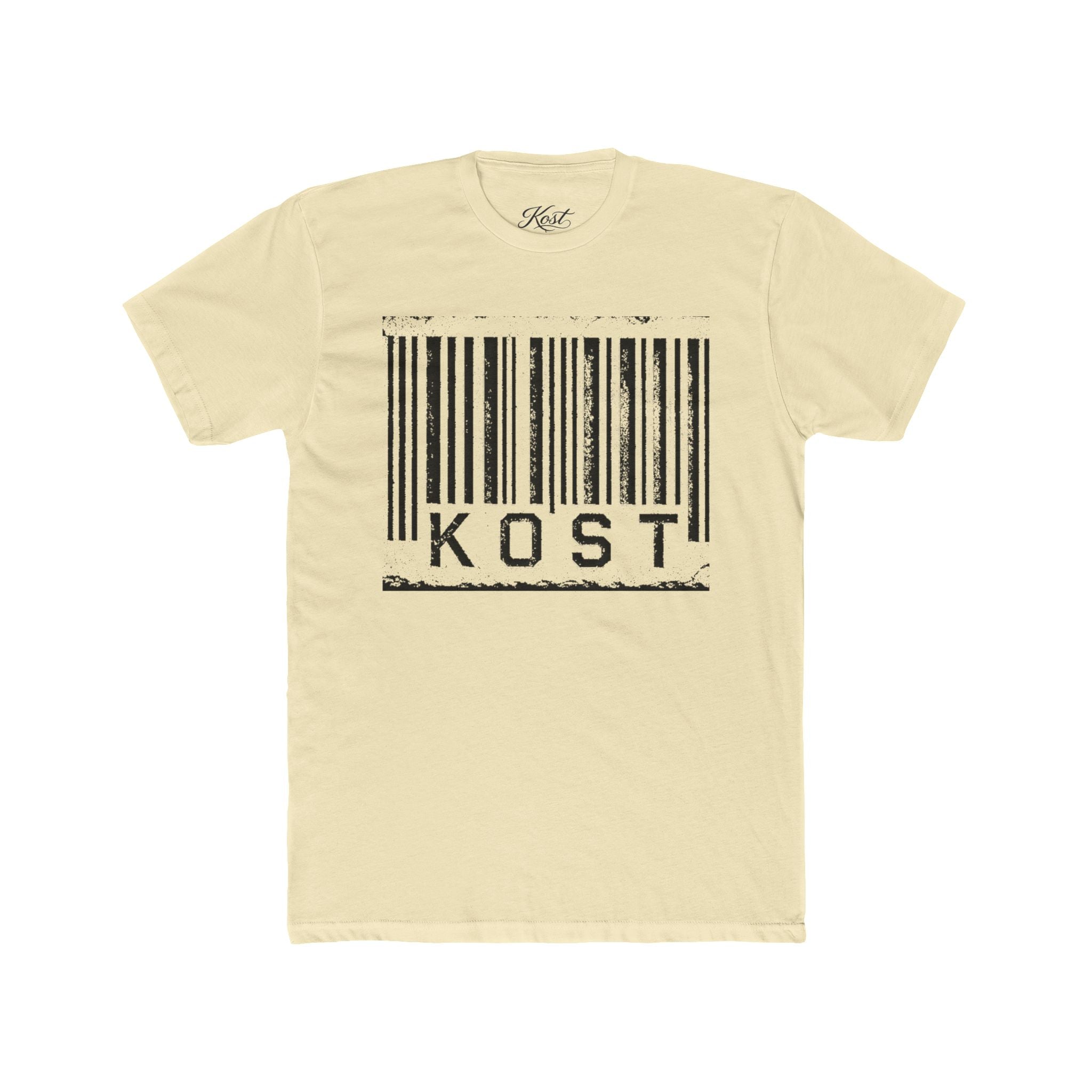 KOST Barcode Graphic Tee — Distressed Industrial Streetwear T‑Shirt