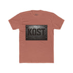 KOST Industrial Metal Plaque T‑Shirt — Vintage Steel Nameplate Tee