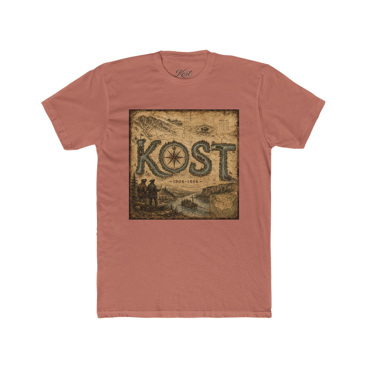 Vintage Compass 'KOST' Crew Tee - Nautical Adventure T-Shirt