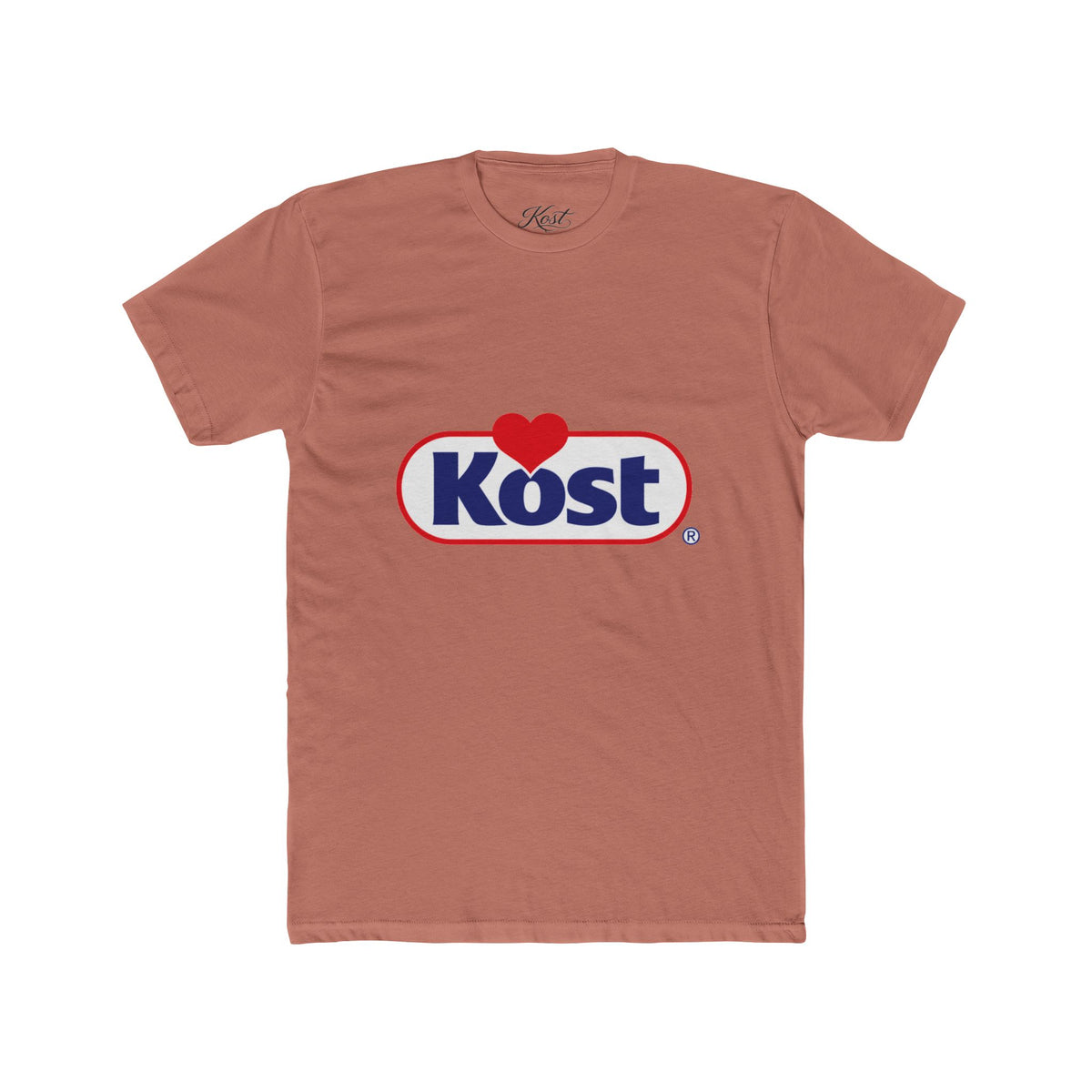 Kost Logo Heart Graphic Tee — Retro Brand-Inspired Cotton T-Shirt