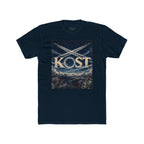KOST Cloud Logo T‑Shirt — Vintage Sky Contrails Graphic Tee